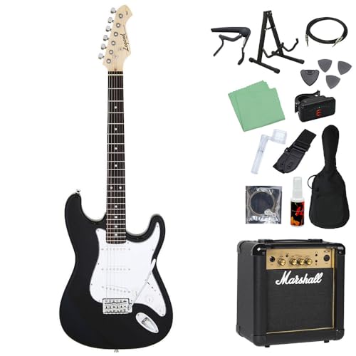 Amazon | LEGEND LST-Z エレキギター初心者14点セット【MG10付き】 BK